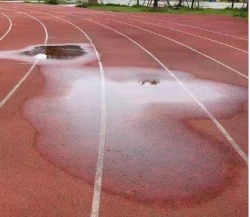 《塑胶跑道积水之因：探寻背后的隐患》
