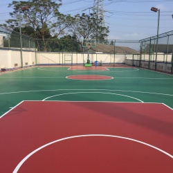 户外篮球场为何都用硅 PU 材料？